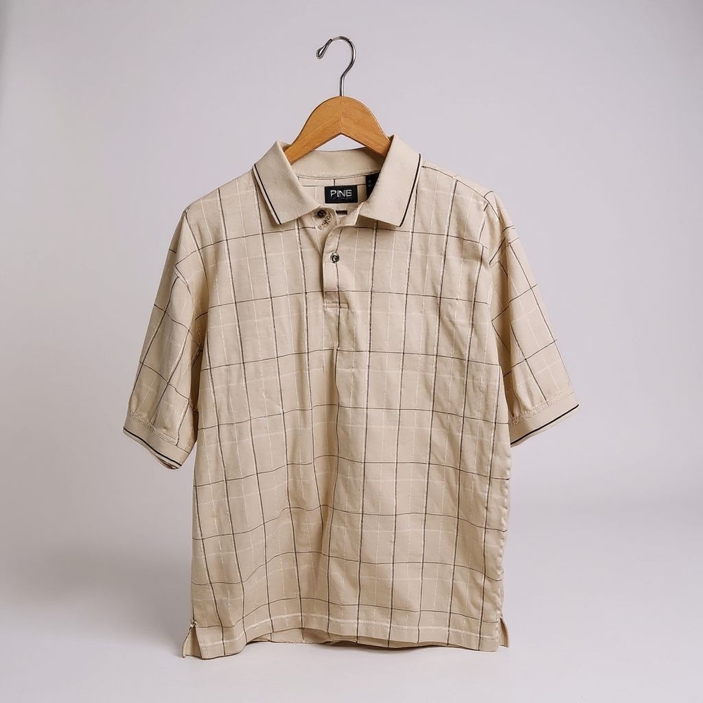Ping Men's Light Tan Checkered Shirt